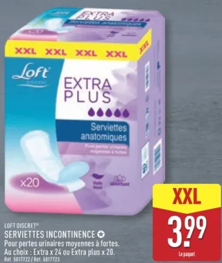 LOFT DISCRET® SERVIETTES INCONTINENCE