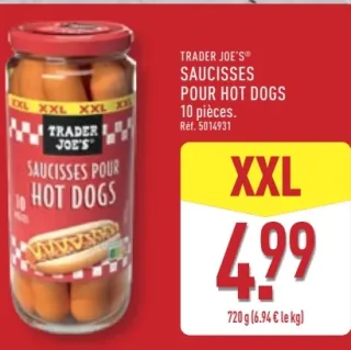 TRADER JOE'S® Saucisses pour hot dogs