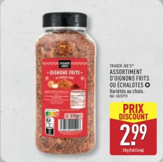TRADER JOE'S® ASSORTIMENT D'OIGNONS FRITS OU ÉCHALOTES