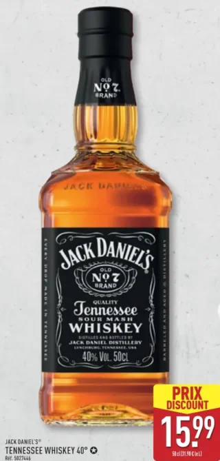 JACK DANIEL'S Tennessee Whiskey 40°