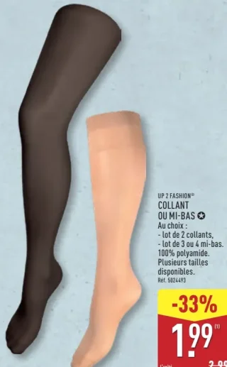 UP 2 FASHION® COLLANT OU MI-BAS