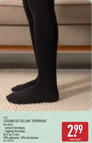 L&D® LEGGING OU COLLANT THERMIQUE