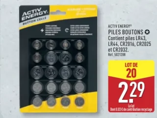 Activ Energy Piles boutons