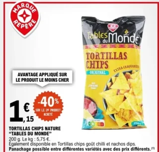 Tortillas Chips Nature Tables du Monde
