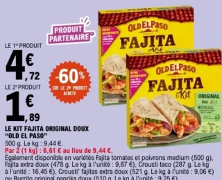 Le Kit Fajita Original Doux Old El Paso