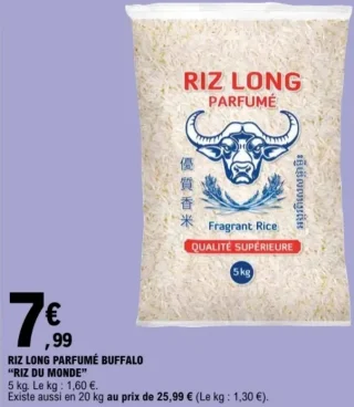 Riz Long Parfumé Buffalo Riz du Monde