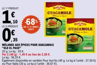 Mélange aux épices pour Guacamole Old El Paso
