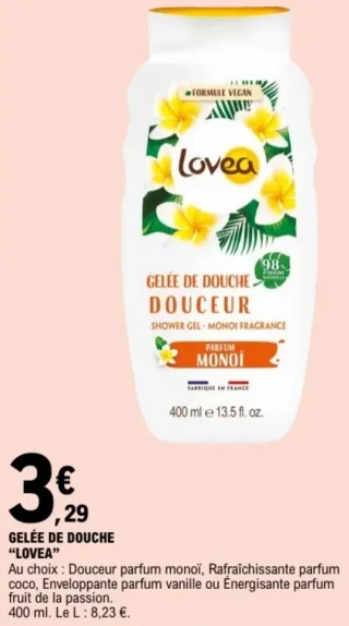 GELÉE DE DOUCHE "LOVEA"