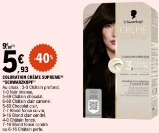 COLORATION CRÈME SUPREME "SCHWARZKOPF"
