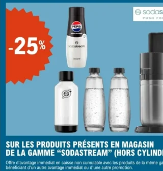 Produits de la gamme Sodastream (hors cylindres)