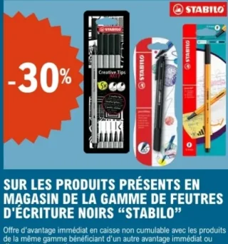 Gamme de feutres d'écriture noirs "STABILO"