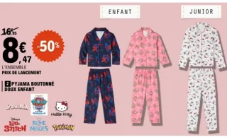 PYJAMA BOUTONNÉ DOUX ENFANT