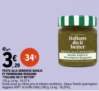 Pesto alla Genovese Basilic et Parmigiano Reggiano "ITALIANS DO IT BETTER"