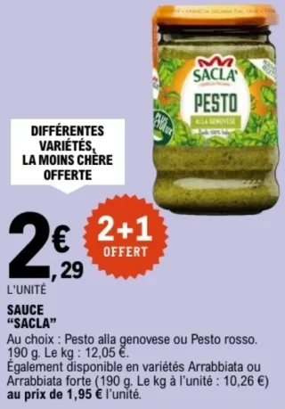 Sauce Pesto "SACLA"