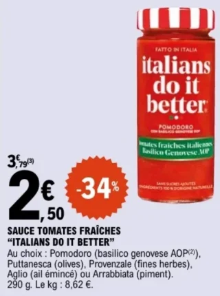 Sauce tomates fraîches "ITALIANS DO IT BETTER"
