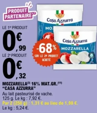 Casa Azzurra Mozzarella 16% MAT.GR.