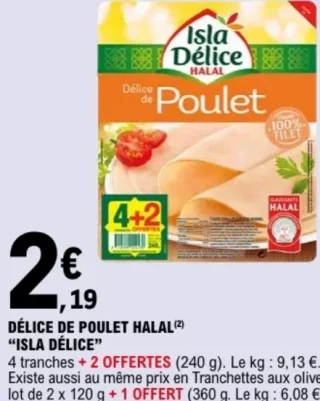 Délice de poulet halal Isla Délice
