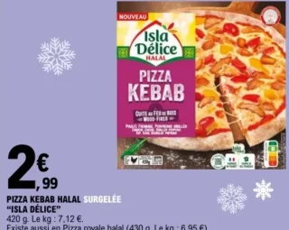 Pizza Kebab Halal surgelée "Isla Délice"