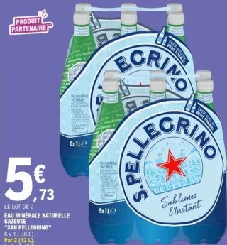 Eau minérale naturelle gazeuse San Pellegrino
