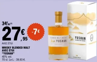 Whisky Blended Malt avec étui Yushan