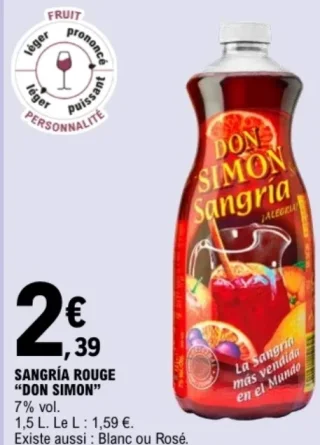 Sangría rouge Don Simon
