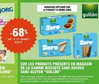 Gammes biscuits sans sucres sans gluten Gullon