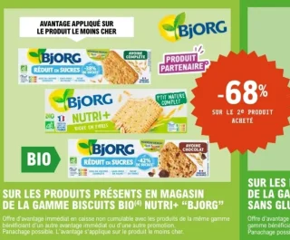 Gammes biscuits bio nutri+ Bjorg
