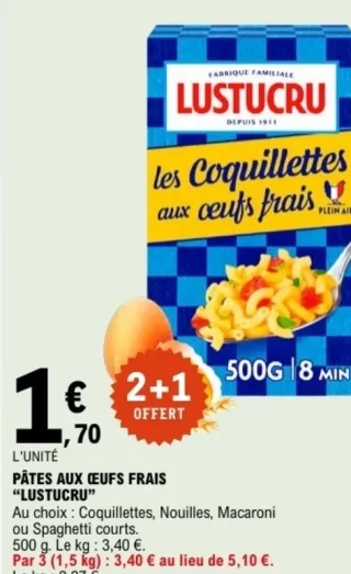 Pâtes aux œufs frais "LUSTUCRU"