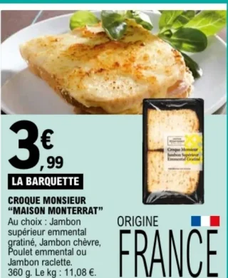 Croque Monsieur Maison Monterrat