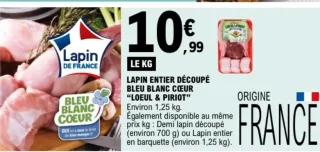 Lapin entier découpé Bleu Blanc Cœur Loeul & Piriot
