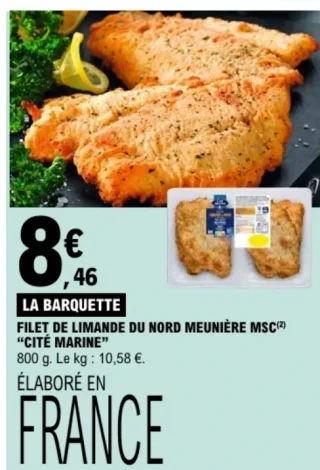 Filet de limande du nord meunière MSC Cité Marine