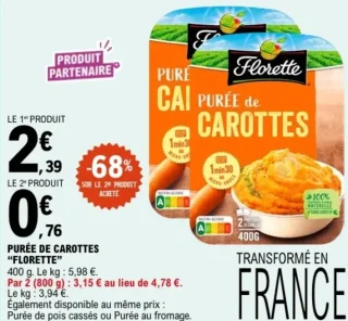 Purée de Carottes "Florette"