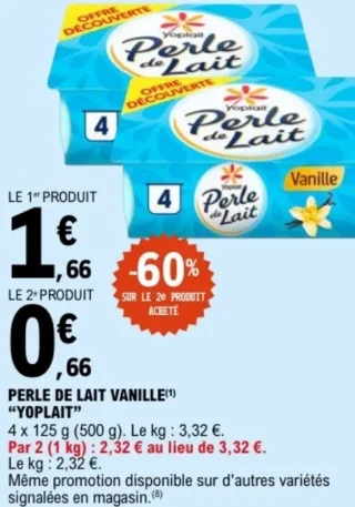 PERLE DE LAIT VANILLE "YOPLAIT"
