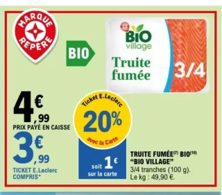 TRUITE FUMÉE BIO "BIO VILLAGE"