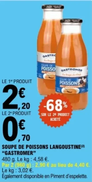 SOUPE DE POISSONS LANGOUSTINE "GASTROMER"