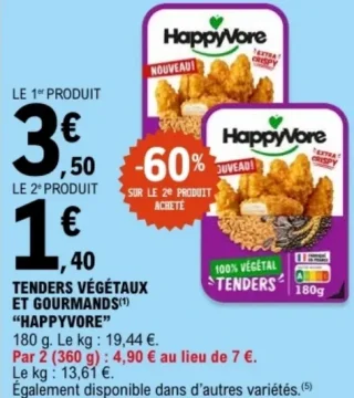 Tenders Végétaux et Gourmands HappyVore