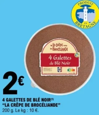 4 Galettes de Blé Noir La Crêpe de Brocéliande