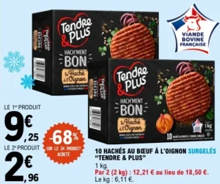 10 Hachés au Boeuf à l'Oignon Tendre & Plus