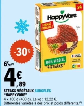 Steaks Végétaux HappyVore