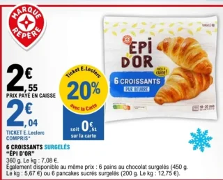 6 Croissants surgelés Épi d'Or