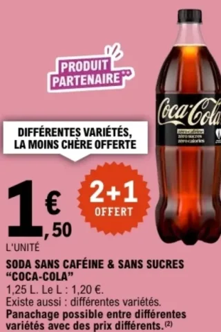 Soda sans caféine & sans sucres Coca-Cola