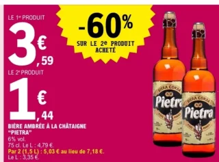 Bière ambrée à la châtaigne "Pietra"