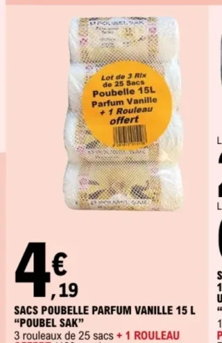 Sacs poubelle parfum vanille 15 L "Poubel Sak"