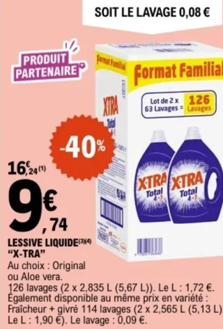 Lessive liquide X-Tra