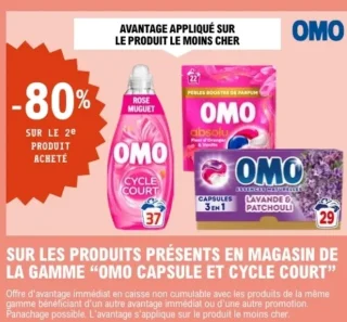 Lessive Omo Capsule et Cycle Court