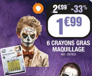 6 CRAYONS GRAS MAQUILLAGE