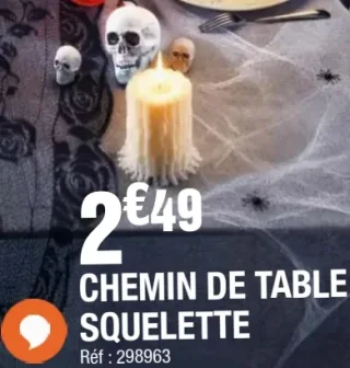 Chemin de table squelette