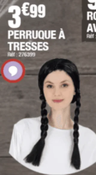 Perruque à tresses