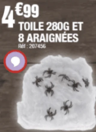 Toile 280g et 8 araignées