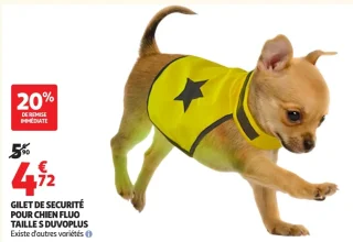 Gilet de sécurité pour chien fluo Duvoplus